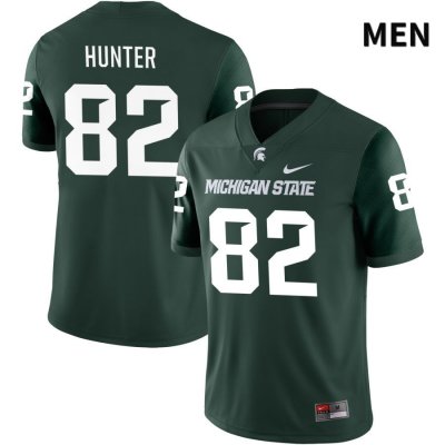 Men's Michigan State Spartans NCAA #82 Nick Hunter Green NIL 2022 Authentic Nike Stitched College Football Jersey VM32N16KX